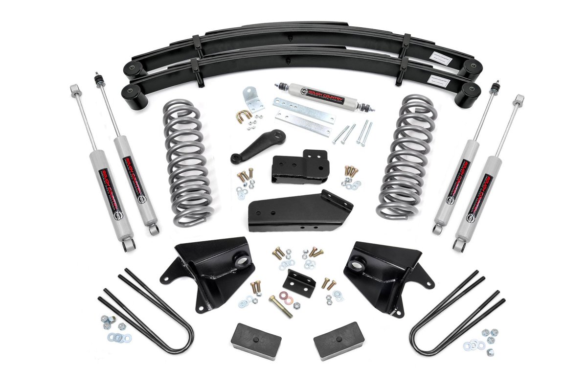Ford F-150 Suspension Lift Kit - Front + Rear - Rough Country - RR Springs, 6 Inch - '80-'96